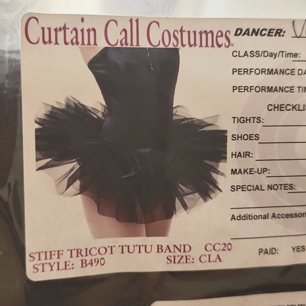Curtain Call Black Tutu